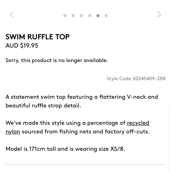 CR ➰ ladies orange ruffle off shoulders bikini top XS - Picture 7 of 8